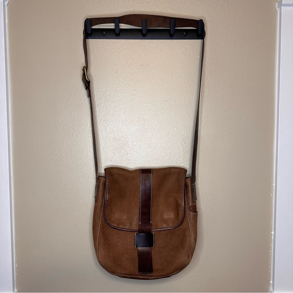 Eddie Bauer Brown Leather Crossbody Bag